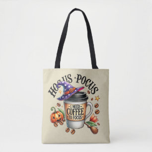 Lustiger Hokuspokus Ich brauche Kaffee Hexe Tasche