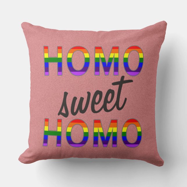 Lustiger homosexueller Homo-Bonbon-Homo Kissen (Vorderseite)