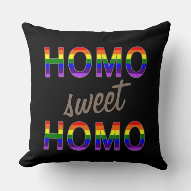 Lustiger homosexueller Homo-Bonbon-Homo Kissen (Vorderseite)