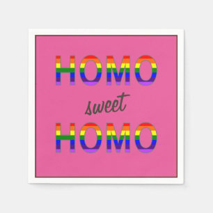 Lustiger homosexueller Homo-Bonbon-Homo Serviette