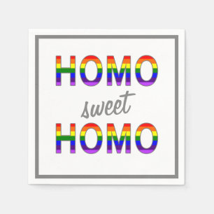 Lustiger homosexueller Homo-Bonbon-Homo Serviette
