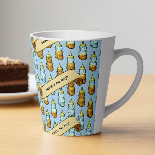Lustiger Honigbär-Flaschen-Druck 'Squeeze The Day! Milchtasse