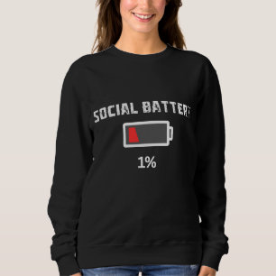 Lustiger Hoodie mit niedriger Batterieladung –Sozi