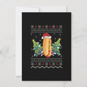 Lustiger Hot Dog Gericht Liebhaber Xmas Hässlicher Einladung
