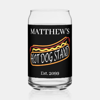 Lustiger Hot-Dog-Stand-Trinkglas Soda-Becher Gläse Dosenglas