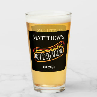Lustiger Hot-Dog-Stand-Trinkglas Soda Bier Pint Glas