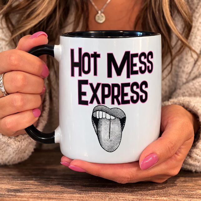 Lustiger Hot Mess Express Tasse (Von Creator hochgeladen)