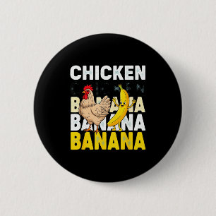 Lustiger Hühner-Bananen-Tanz-Meme für Kinder & Button