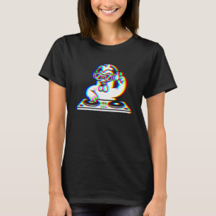 Lustiger Hühner-DJ-Glitch-Rave-EDM-Musikparty T-Shirt