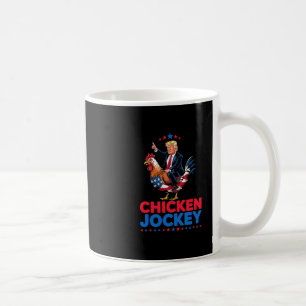 Lustiger Hühner-Jockey-Trump-Meme  Kaffeetasse