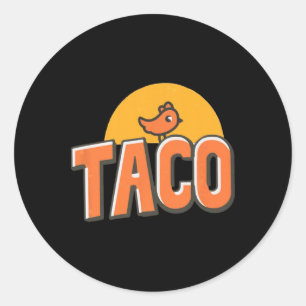 Lustiger Hühner-Meme Trendiger Taco Trump Immer Hu Runder Aufkleber