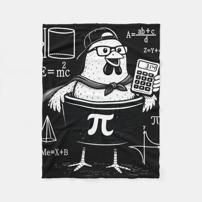 Lustiger Hühner-Topf-Rechner Mathematik-Lehrer  Fleecedecke (Vorderseite)