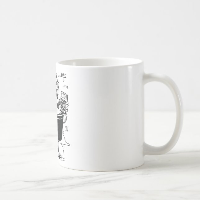 Lustiger Hühner-Topf-Rechner Mathematiklehrer  Kaffeetasse (Rechts)