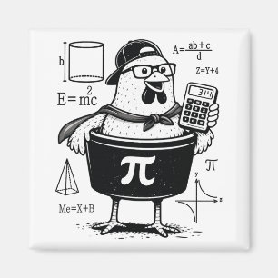 Lustiger Hühner-Topf-Rechner Mathematiklehrer  Magnet