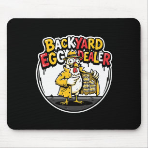 Lustiger Hühnerentwurf für Hof-Eierhändler Mousepad