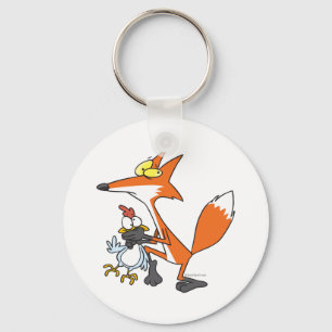 lustiger Hühnerfuchs Schlüsselanhänger