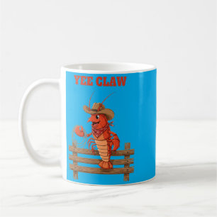 Lustiger Hummer Cowboy Design für Meeresfrüchte Kaffeetasse
