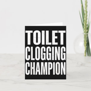 Lustiger Humor Badezimmer Witz Toilettenverstopfun Karte