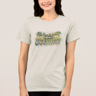Lustiger Humor Golf Golfen Zitat Lebensentscheidun Tri-Blend Shirt