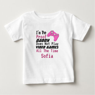 Lustiger Humor Papa spielt nicht Videospiel  Baby T-shirt