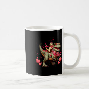 Lustiger Humor Valentins T-Rex Golden Retriever Di Kaffeetasse