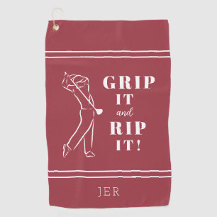 Lustiger Humorvoller Golfgriff Rip Herren Pro Maßa Golfhandtuch