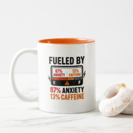 Lustiger humorvoller Kaffeinsüchtiger Zweifarbige Tasse