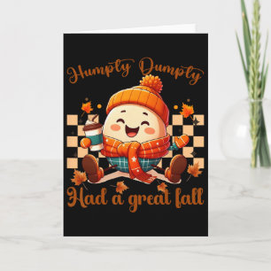 Lustiger Humpty Dumpty Hatte Einen Großen Herbst M Karte