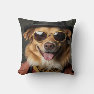 Lustiger Hund. Aristokratischer Pudel Kissen
