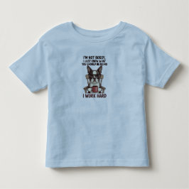 Lustiger Hund Boss Hart Arbeiten Kleinkind T-shirt