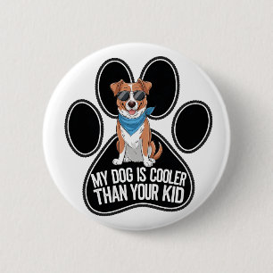 Lustiger Hund-Design: 'Mein Hund ist cooler als de Button