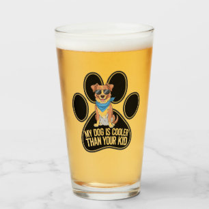 Lustiger Hund-Design: 'Mein Hund ist cooler als de Glas