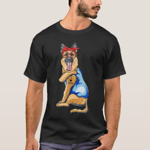 Lustiger Hund Deutscher Schäferhund Ich Liebe Mama T-Shirt