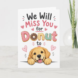 Lustiger Hund Donut Abschiedsgeschenk für Kollegen Karte