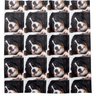 lustiger Hund Duschvorhang