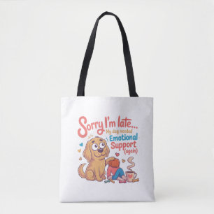 Lustiger Hund Emotionaler Unterstützungs-Cartoon-K Tasche