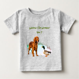 Lustiger Hund Ente beste Freunde Tiere Baby T-shirt
