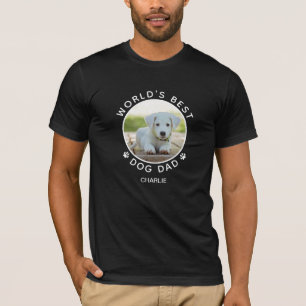 Lustiger Hund Foto Haustier Name Weiße Pfotenabdrü T-Shirt