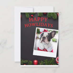 Lustiger Hund Fröhliche Howlidays Weihnachtskarte Einladung