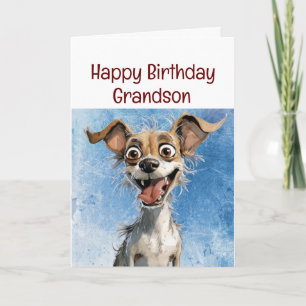 Lustiger Hund Geburtstag Enkel Kinder Karte