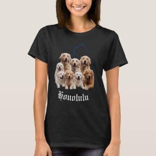 Lustiger Hund Golden Retriever Bootleg Honolulu Ha T-Shirt