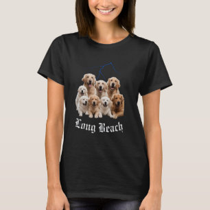Lustiger Hund Golden Retriever Bootleg Long Beach T-Shirt