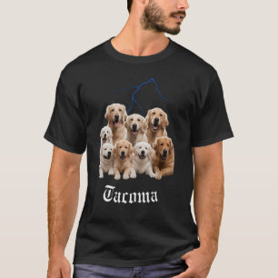 Lustiger Hund Golden Retriever Bootleg Tacoma Wash T-Shirt