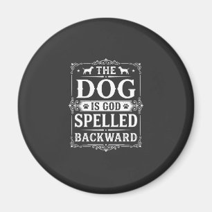 Lustiger Hund Gott Rückwärts Geschrieben Magnet