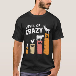 Lustiger Hund, Huhn, Kuh und Ziege Grad der Verrüc T-Shirt