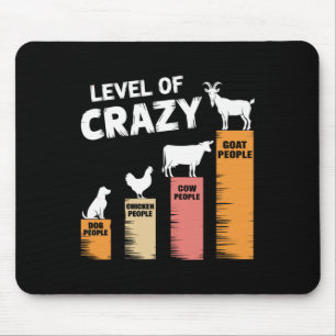 Lustiger Hund, Huhn, Kuh und Ziege Grad von verrüc Mousepad