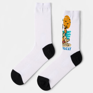 Lustiger Hund im Urlaub T-Shirt | Süßer Sommer Socken