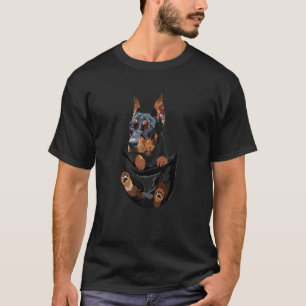 Lustiger Hund in der Tasche Dobermann Pinscher Hun T-Shirt