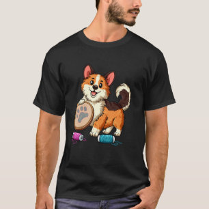 Lustiger Hund Kreuzstich T-Shirt