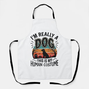 Lustiger Hund-Mensch-Kostüm Halloween Vintage Hund Schürze